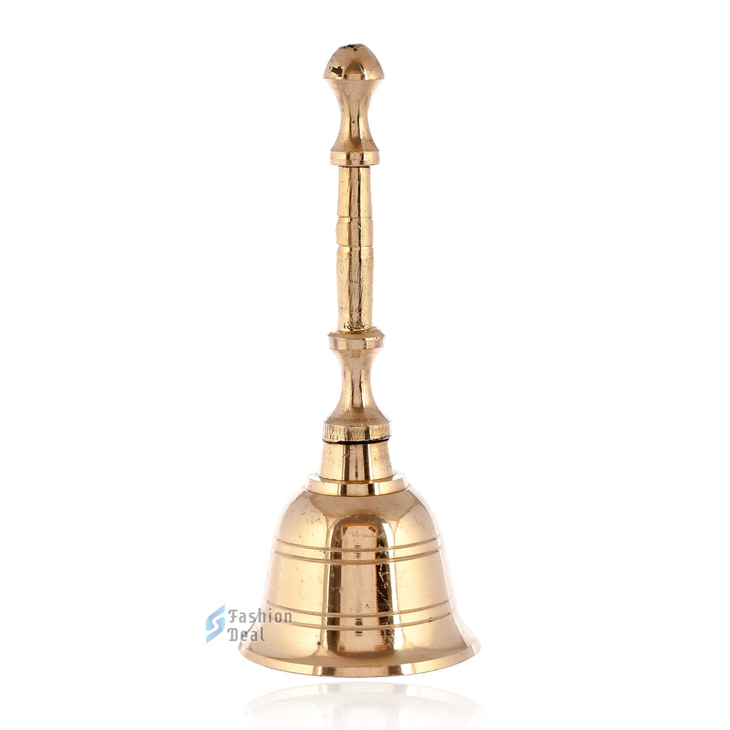 Decorative Brass Hand Bell for Pooja – Ghanti for Mandir, Home, and Office Temple