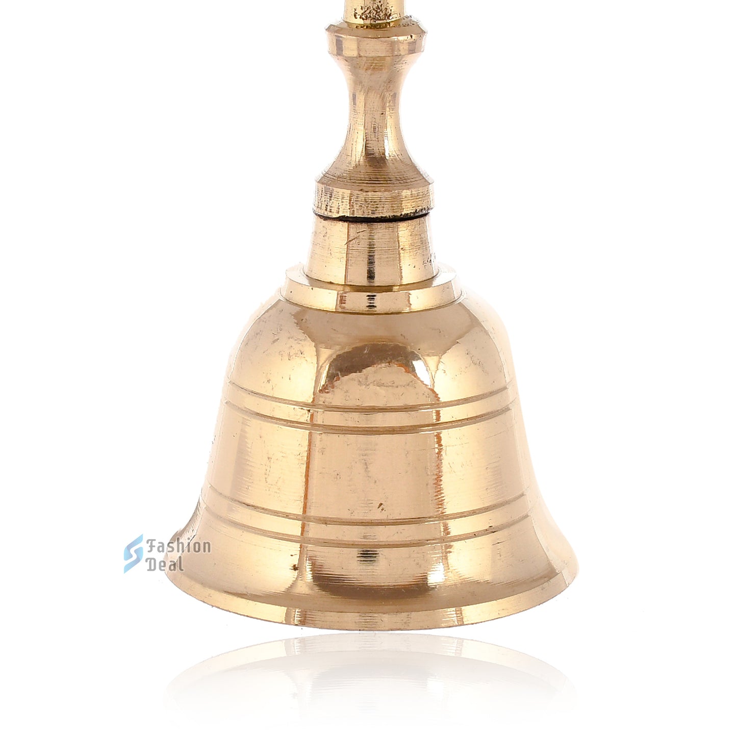 Decorative Brass Hand Bell for Pooja – Ghanti for Mandir, Home, and Office Temple