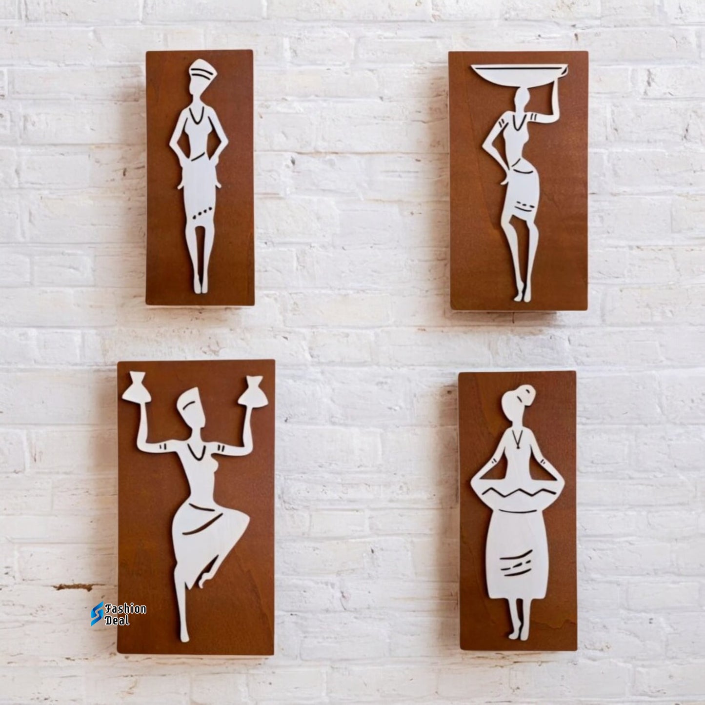 Unique Wooden MDF Laser Cut African Tribal Women Group-Themed Wall Art – Perfect for Home Décor and Gifts