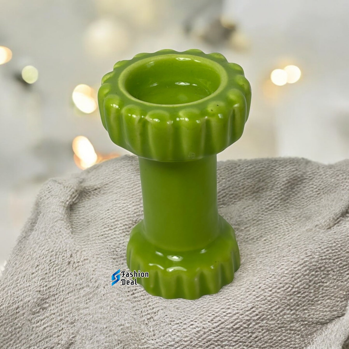 Ceramic Pillar-Shaped Tealight/T-light Candle Holder | Decorative Accent for Home and Gifting