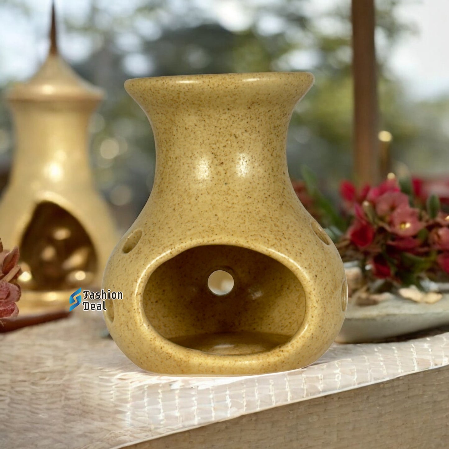Ceramic Clay Candle Operated Aroma Burner Wax Melts Diffuser