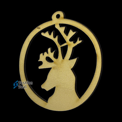 Reindeer Face Design Christmas Tree Hanging Decorations