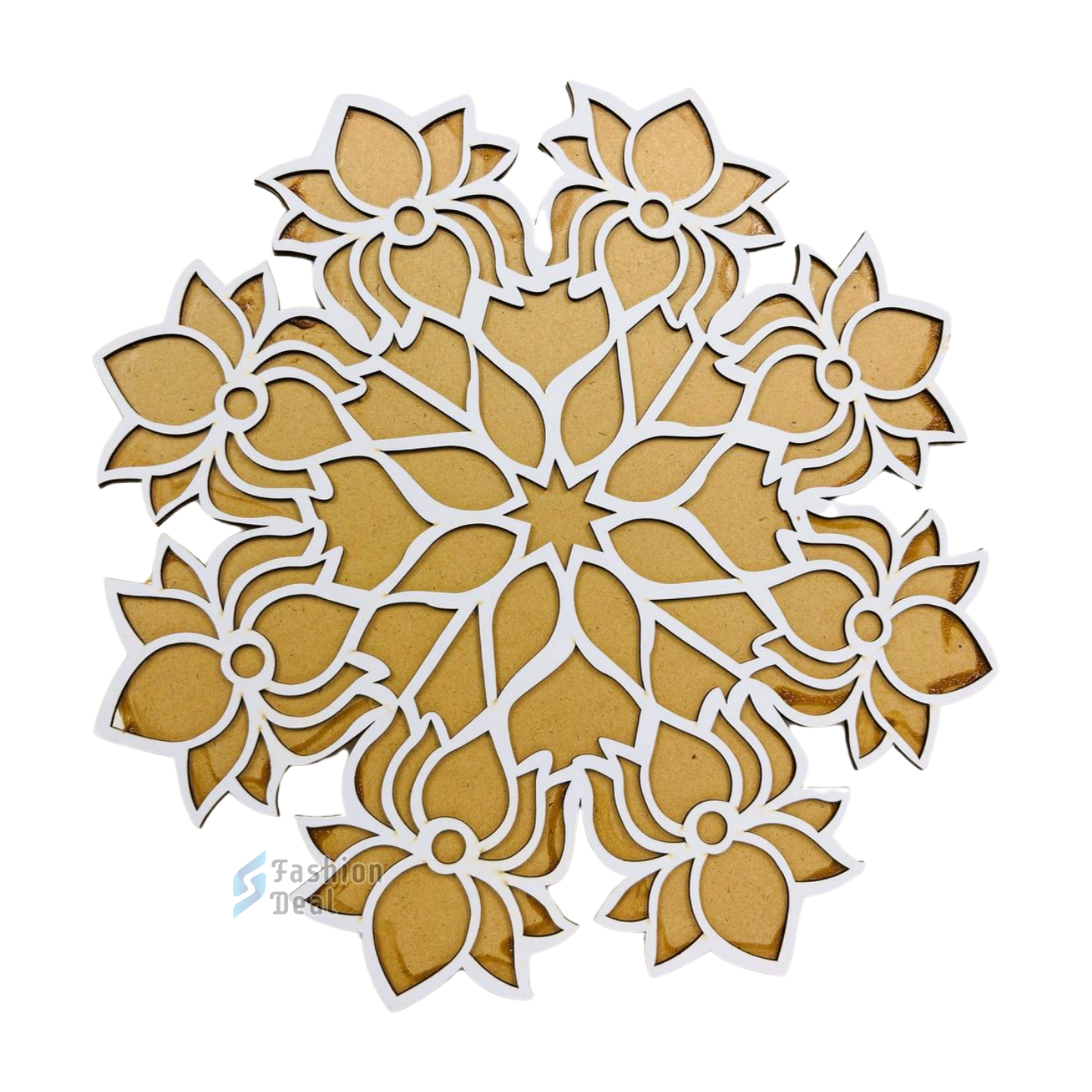 MDF Wooden Rangoli Cutouts Stencils for Diwali Decor - Decorative Festive Stencils for Home and Office Decoration