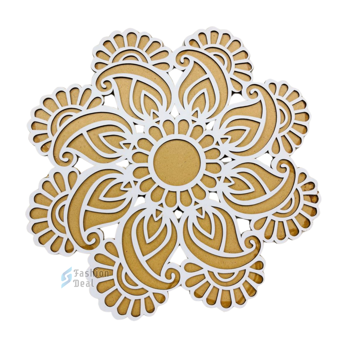 MDF Wooden Rangoli Cutouts Stencils for Diwali Decor - Decorative Festive Stencils for Home and Office Decoration