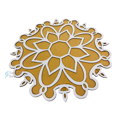 MDF Wooden Rangoli Cutouts Stencils for Diwali Decor - Decorative Festive Stencils for Home and Office Decoration