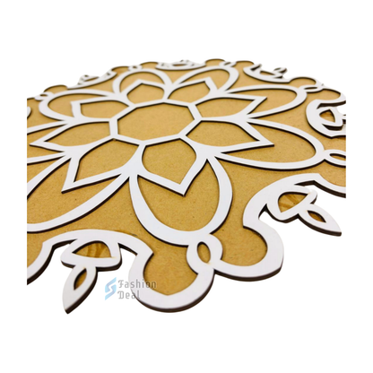 MDF Wooden Rangoli Cutouts Stencils for Diwali Decor - Decorative Festive Stencils for Home and Office Decoration