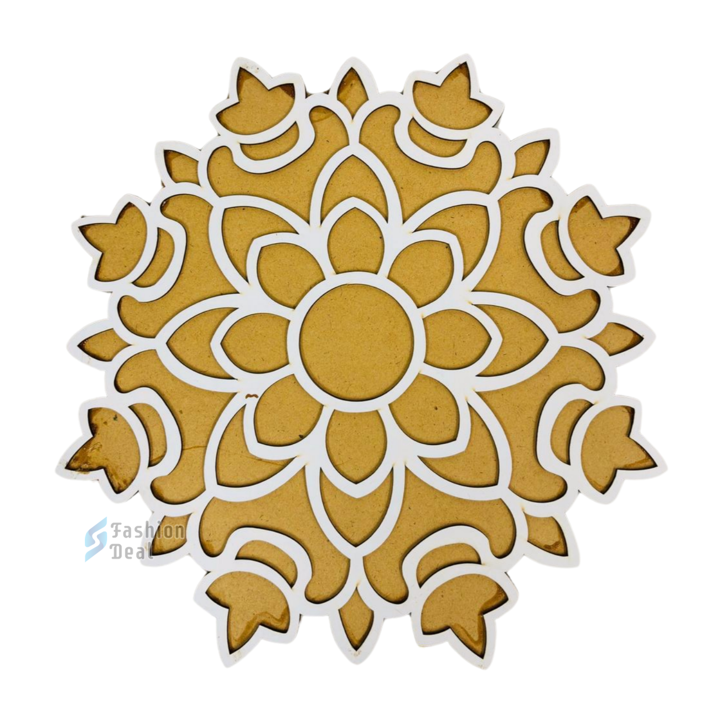 MDF Wooden Rangoli Cutouts Stencils for Diwali Decor - Decorative Festive Stencils for Home and Office Decoration