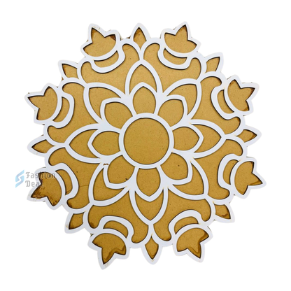 MDF Wooden Rangoli Cutouts Stencils for Diwali Decor - Decorative Festive Stencils for Home and Office Decoration