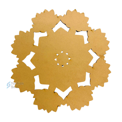 MDF Wooden Rangoli Cutouts Stencils for Diwali Decor - Decorative Festive Stencils for Home and Office Decoration