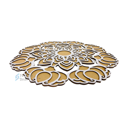 MDF Wooden Rangoli Cutouts Stencils for Diwali Decor - Decorative Festive Stencils for Home and Office Decoration