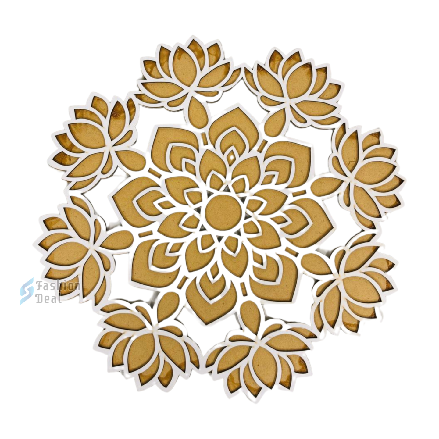 MDF Wooden Rangoli Cutouts Stencils for Diwali Decor - Decorative Festive Stencils for Home and Office Decoration