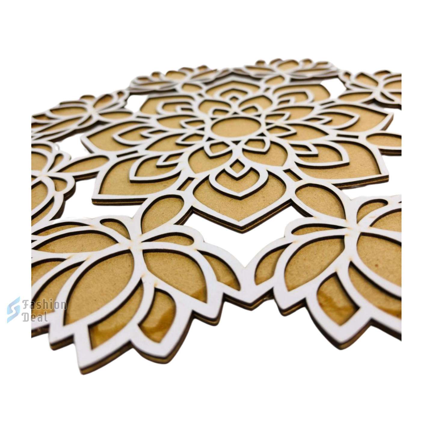 MDF Wooden Rangoli Cutouts Stencils for Diwali Decor - Decorative Festive Stencils for Home and Office Decoration