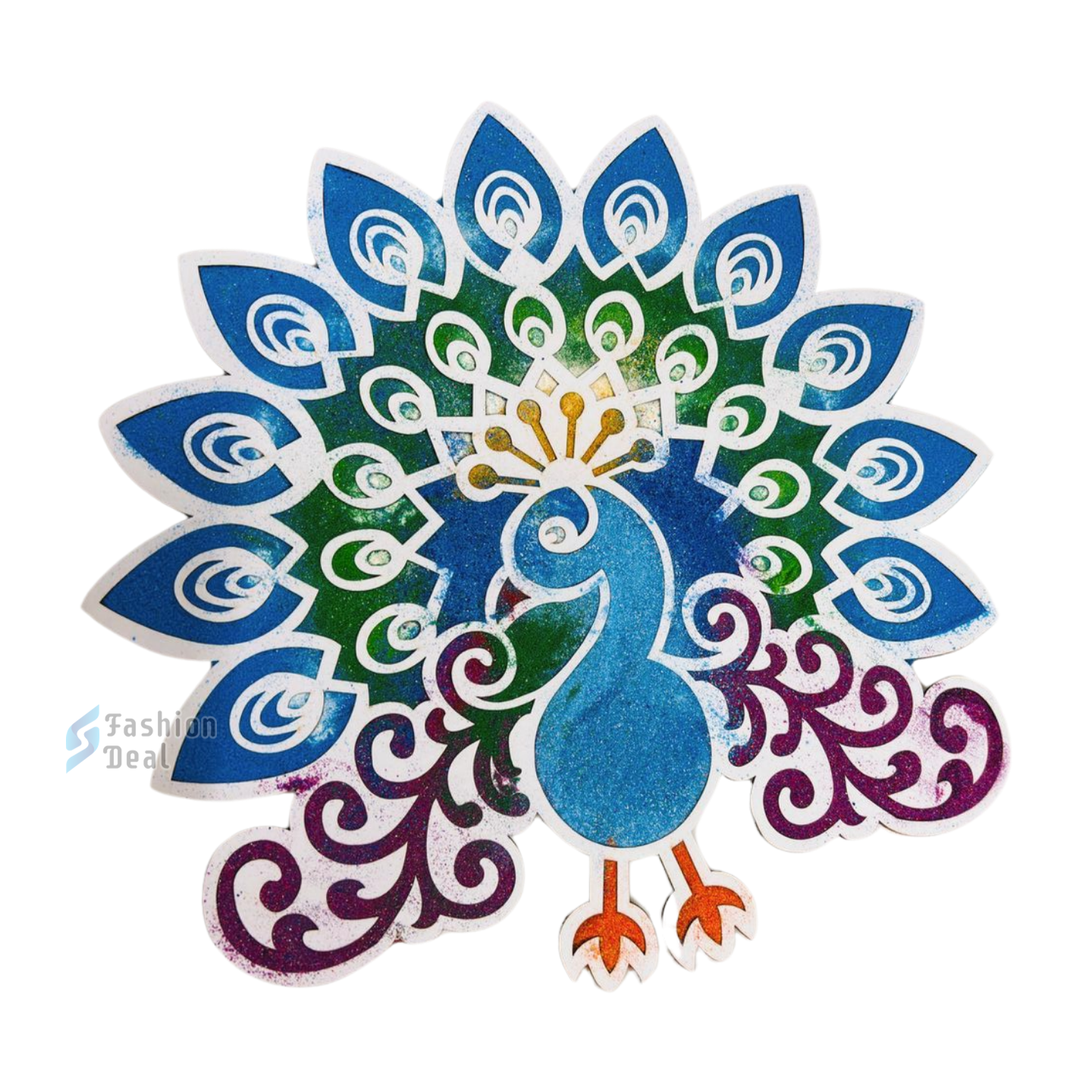 MDF Wooden Rangoli Cutouts Stencils for Diwali Decor - Decorative Festive Stencils for Home and Office Decoration