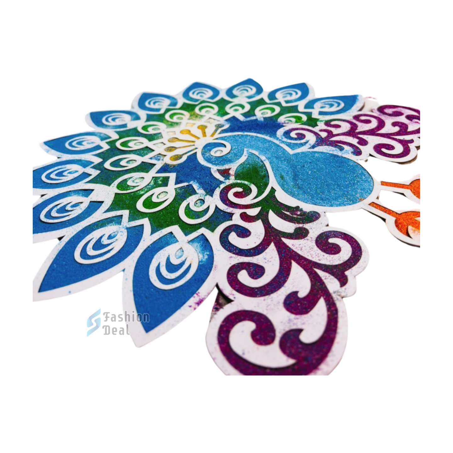 MDF Wooden Rangoli Cutouts Stencils for Diwali Decor - Decorative Festive Stencils for Home and Office Decoration