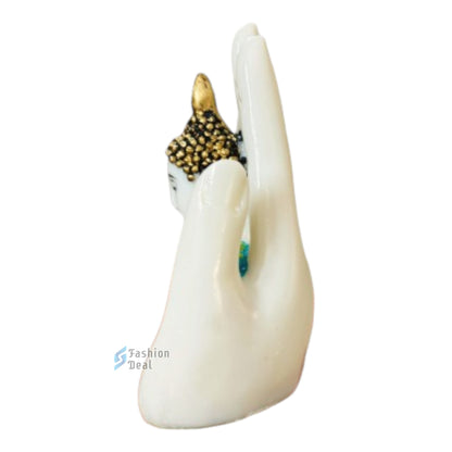 Elegant Palm/Hand Buddha Statue Idols for Gifting & Home Decoration | Spiritual & Artistic Decor