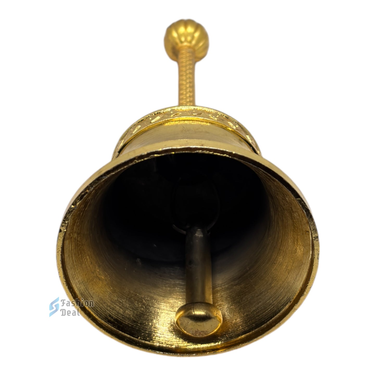 Decorative Hanuman Gadda Design Metal Hand Bell for Pooja – Ghanti for Mandir, Home, and Office Temple