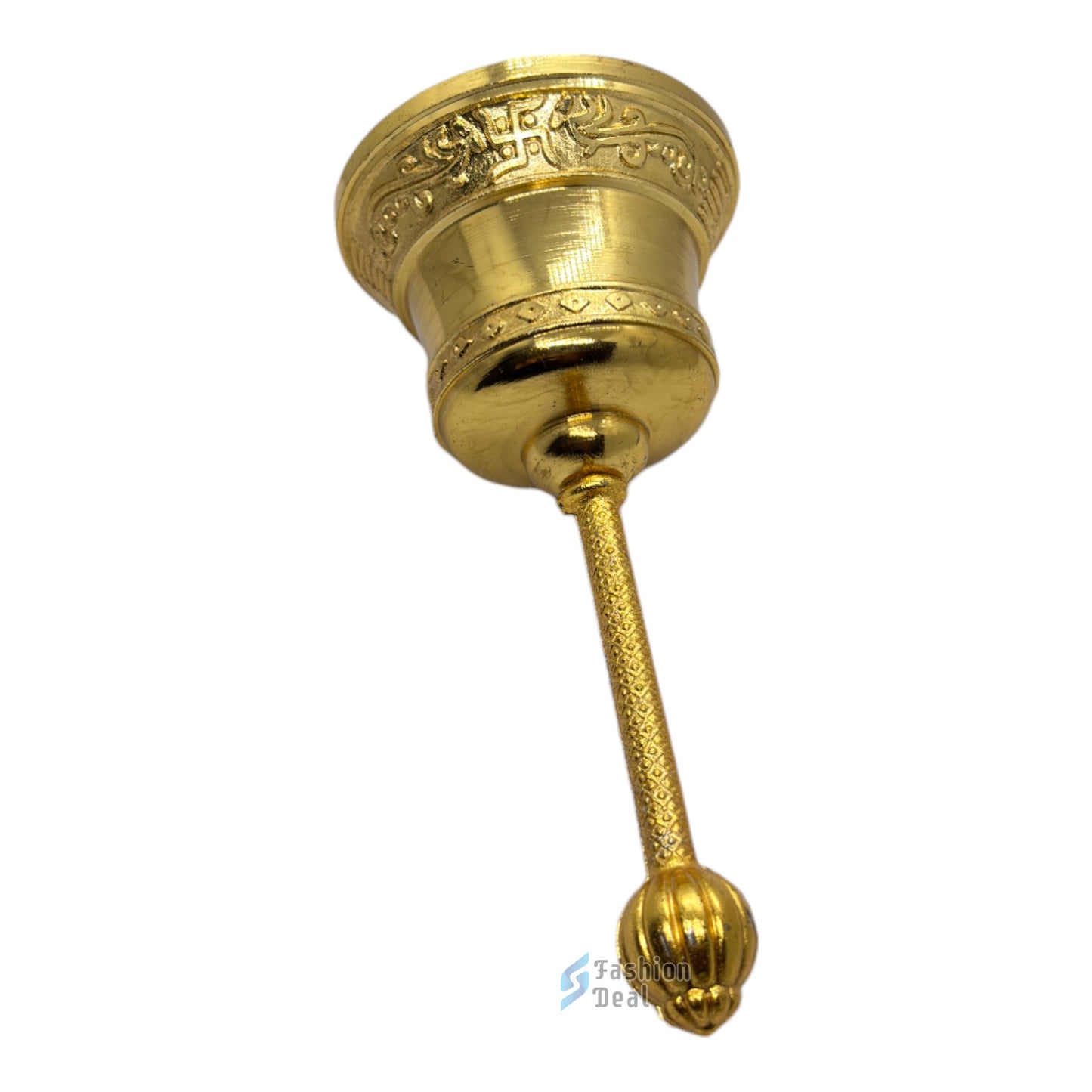 Decorative Hanuman Gadda Design Metal Hand Bell for Pooja – Ghanti for Mandir, Home, and Office Temple