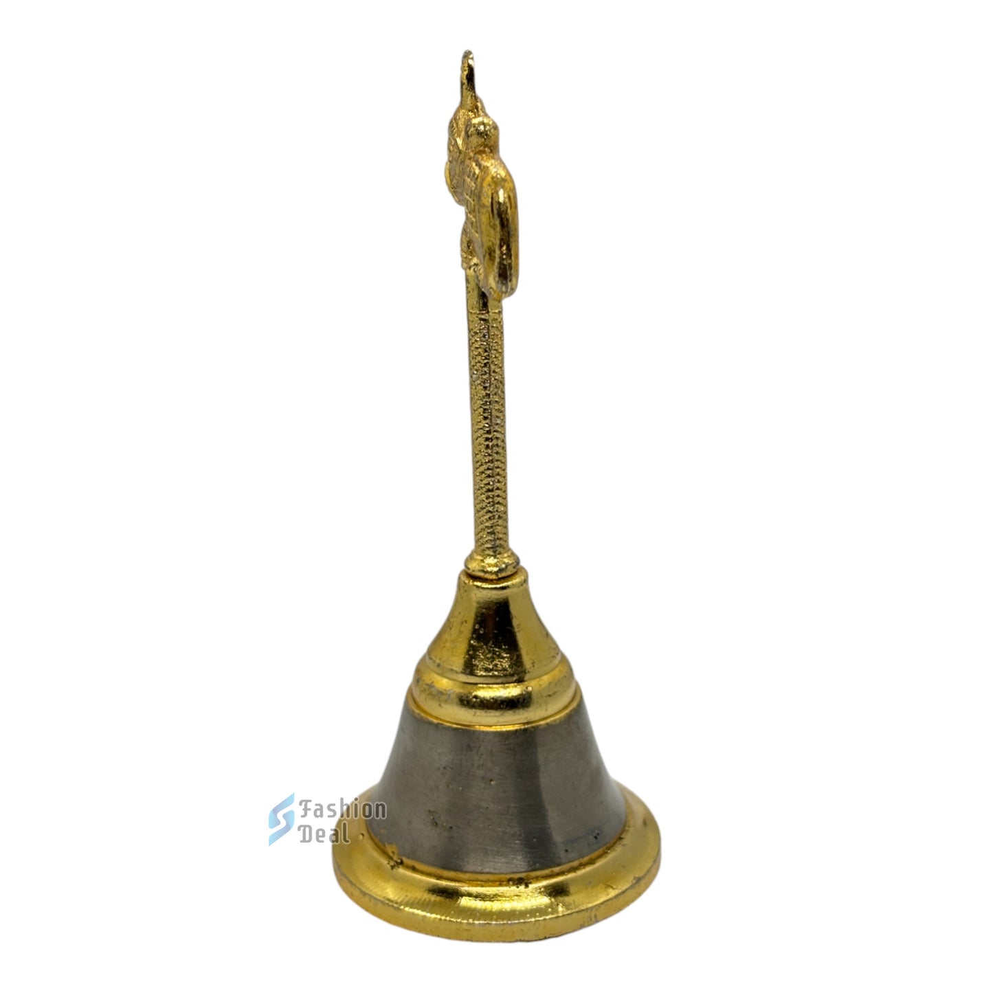 Decorative Nandi Ji Cow Design Metal Hand Bell for Pooja – Ghanti for Mandir, Home, and Office Temple