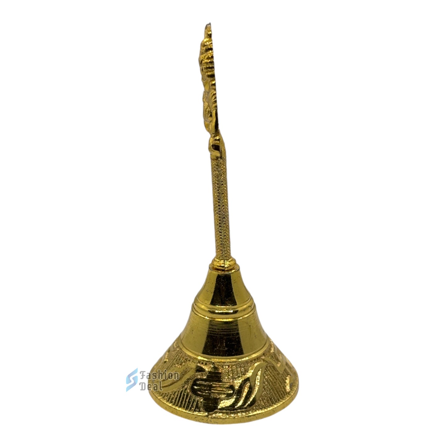 Decorative Khana Ji Metal Hand Bell for Pooja – Ghanti for Mandir, Home, and Office Temple