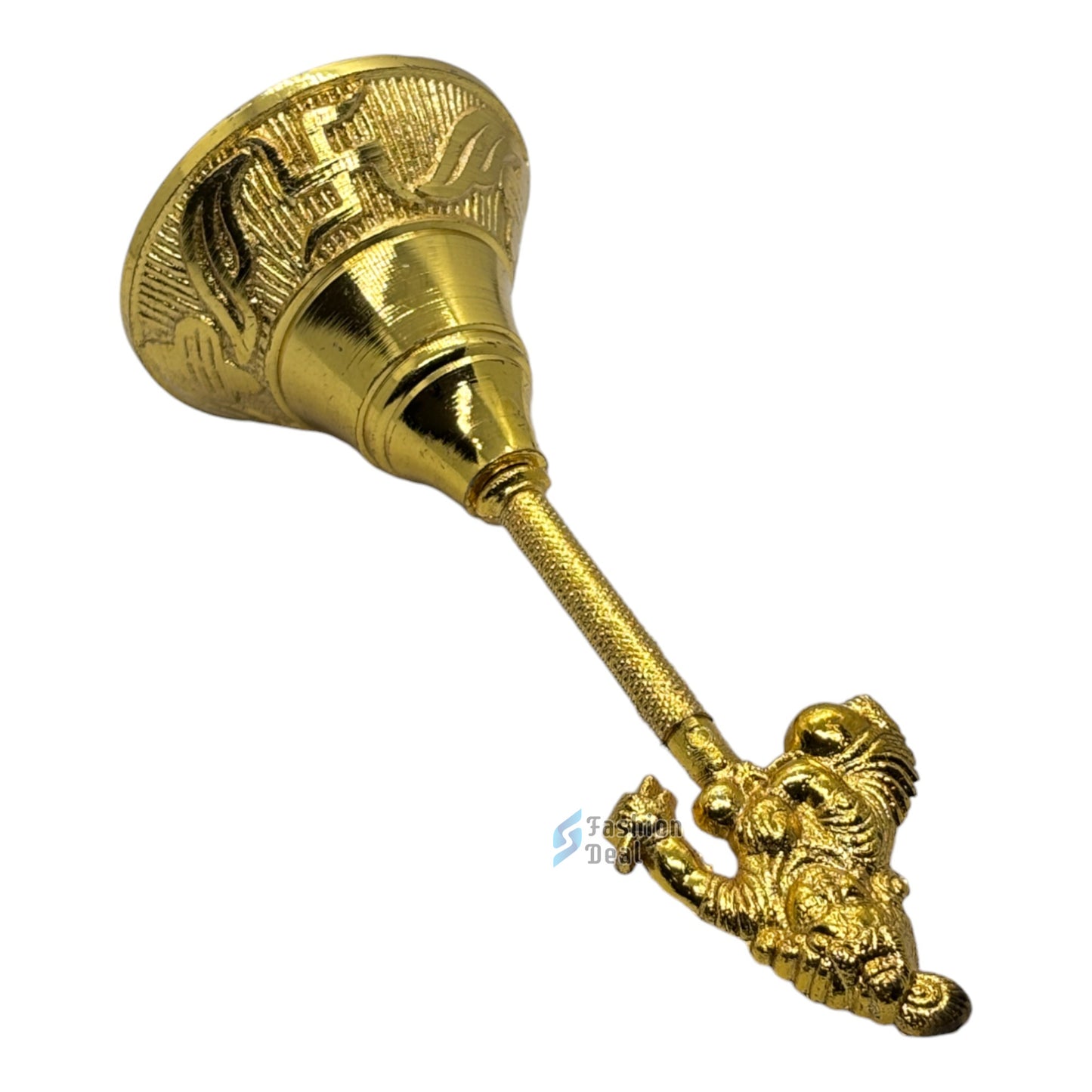 Decorative Khana Ji Metal Hand Bell for Pooja – Ghanti for Mandir, Home, and Office Temple