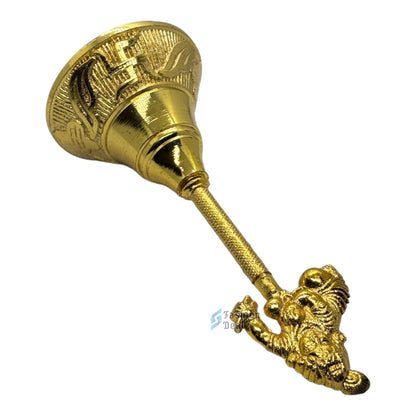 Decorative Khana Ji Metal Hand Bell for Pooja – Ghanti for Mandir, Home, and Office Temple