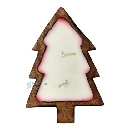 Soy Wax Scented candle in Wooden Tree Jar