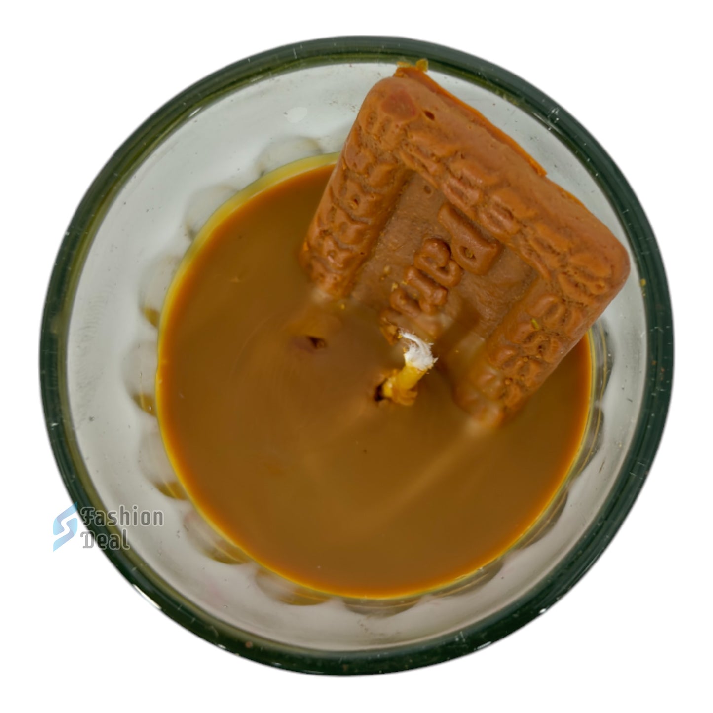 Soy Wax Scented candle in Tea/Chai With Biscuit Design