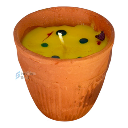 Soy Wax Scented candle in Kulhad Rabri Sweet Design