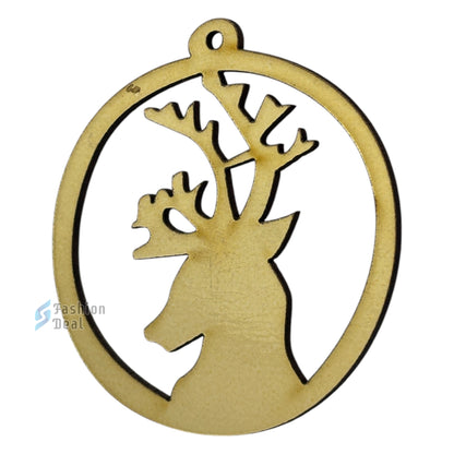 Reindeer Face Design Christmas Tree Hanging Decorations