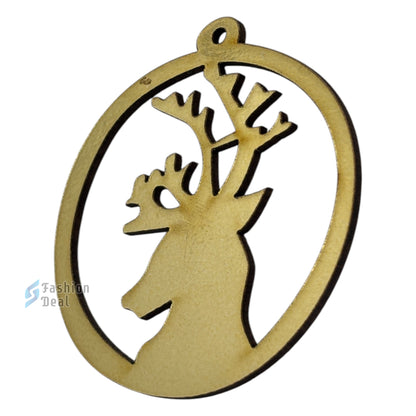 Reindeer Face Design Christmas Tree Hanging Decorations
