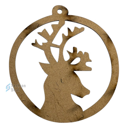 Reindeer Face Design Christmas Tree Hanging Decorations