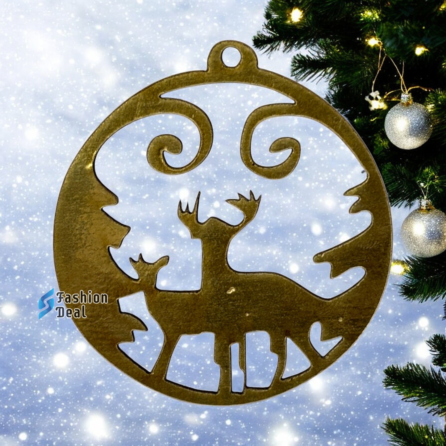 Reindeer Family Design Christmas Tree Hanging Decorations