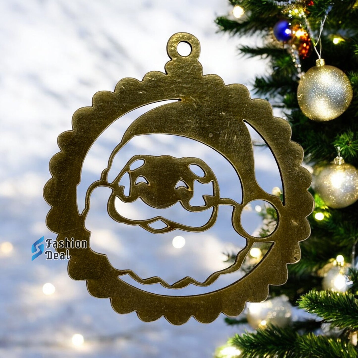 Santa Face Design Christmas Tree Hanging Decorations