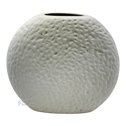 Elegant White Ceramic Face Vase/Pot - Minimalist Home Décor Collection
