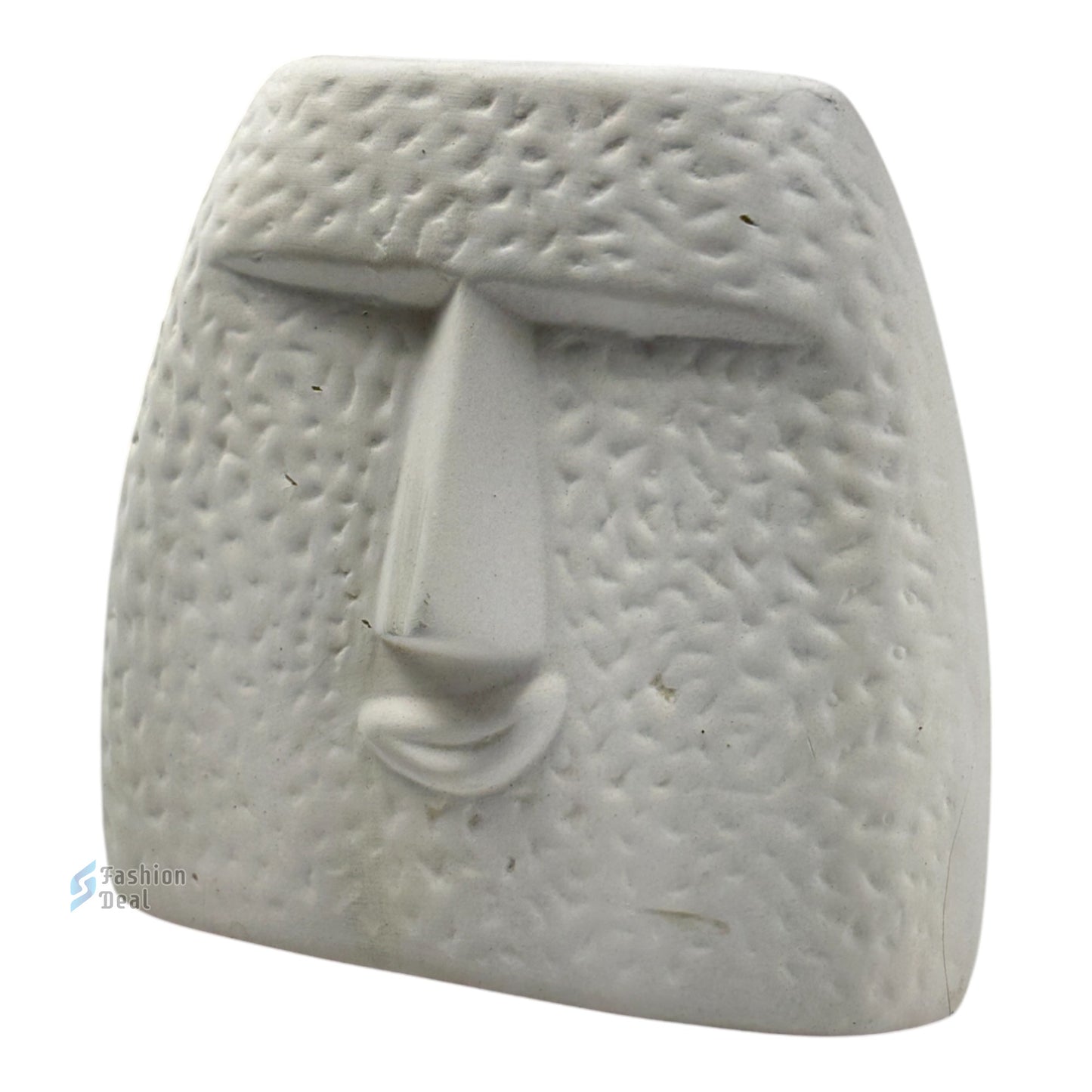 Elegant White Ceramic Face Vase/Pot - Minimalist Home Décor Collection