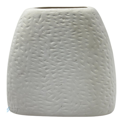 Elegant White Ceramic Face Vase/Pot - Minimalist Home Décor Collection