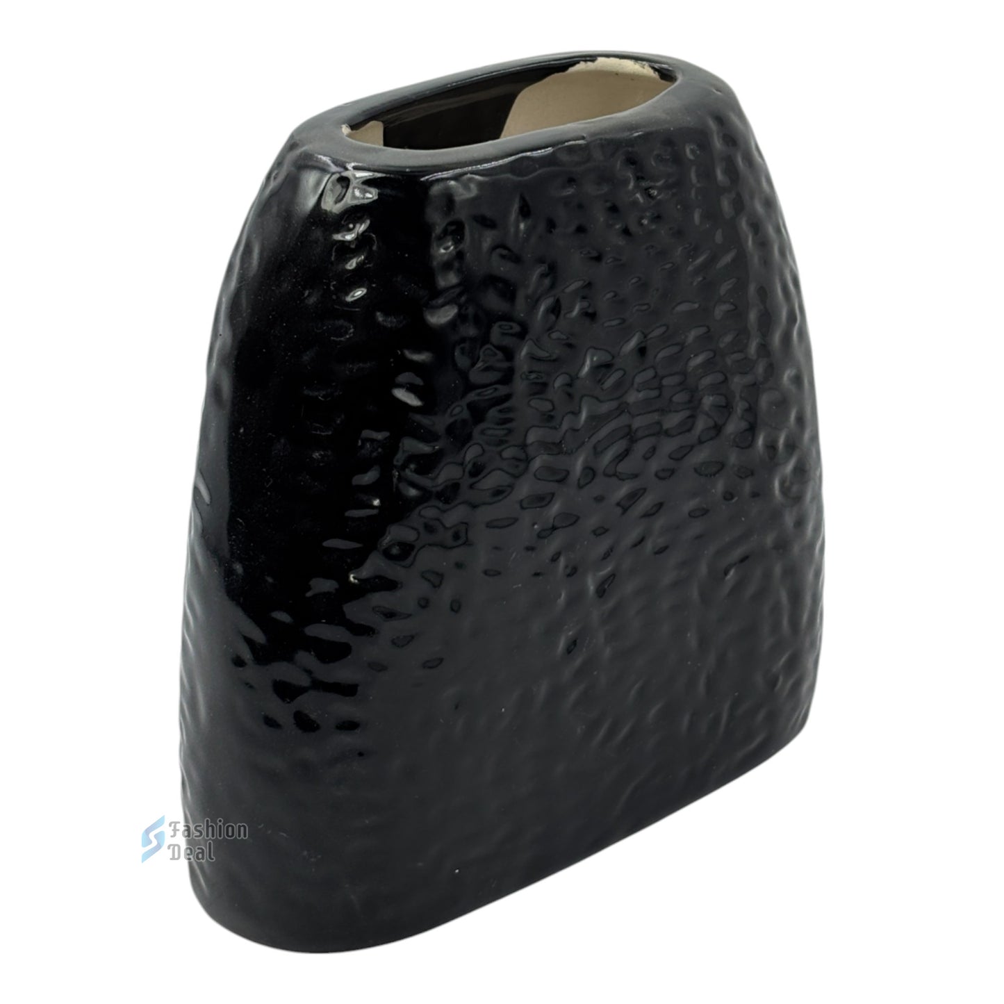 Elegant Black Ceramic Face Vase/Pot - Minimalist Home Décor Collection
