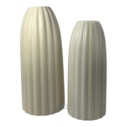 Elegant White Ceramic Ring Vase/Pot - Minimalist Home Décor Collection