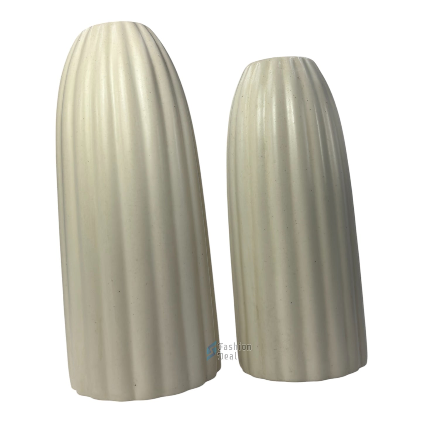 Elegant White Ceramic Ring Vase/Pot - Minimalist Home Décor Collection