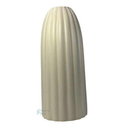 Elegant White Ceramic Ring Vase/Pot - Minimalist Home Décor Collection