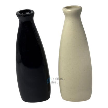 Elegant White Ceramic Vase/Pot - Minimalist Home Décor Collection