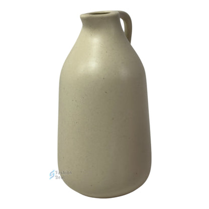 Elegant White Ceramic Jug/Mug Vase/Pot - Minimalist Home Décor Collection