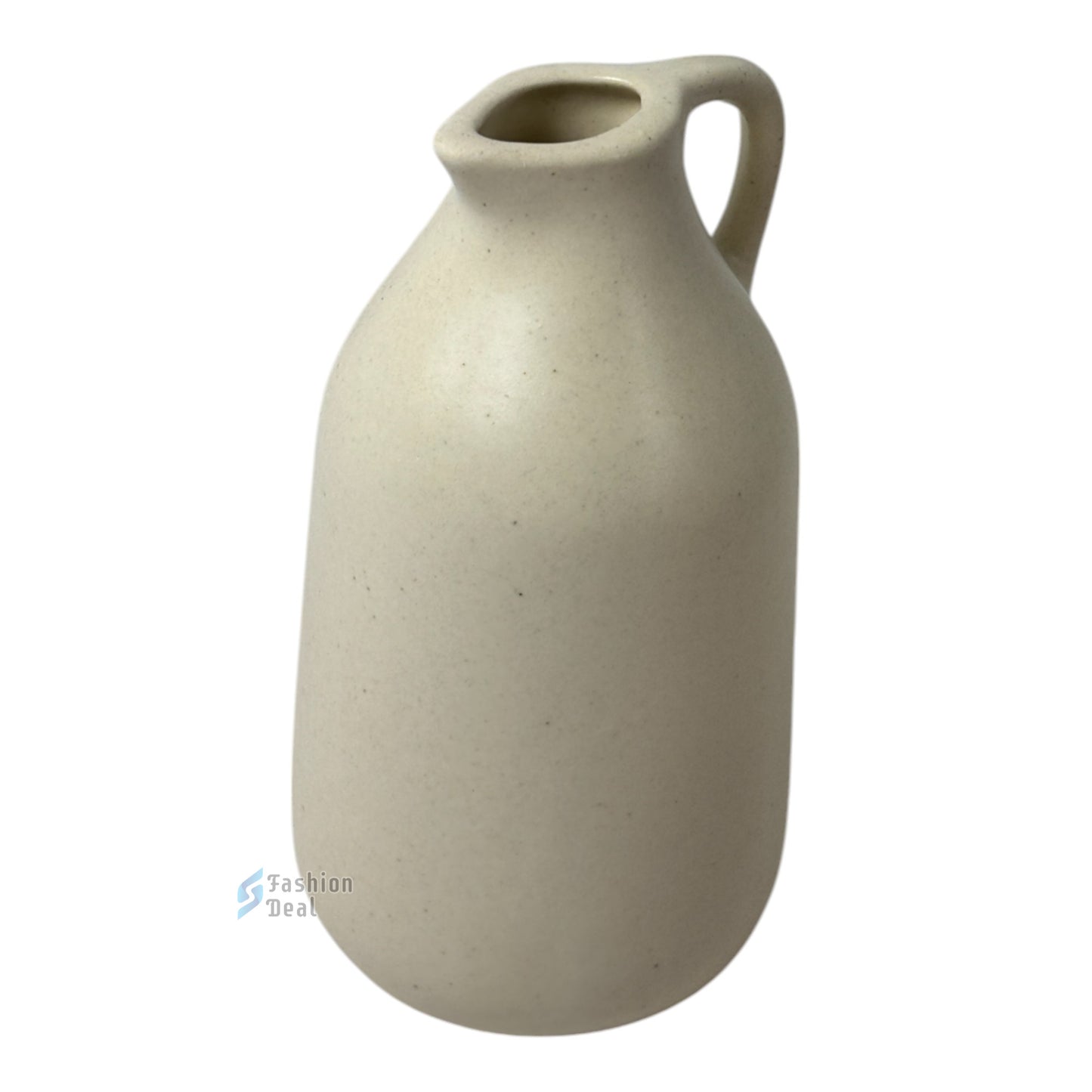 Elegant White Ceramic Jug/Mug Vase/Pot - Minimalist Home Décor Collection