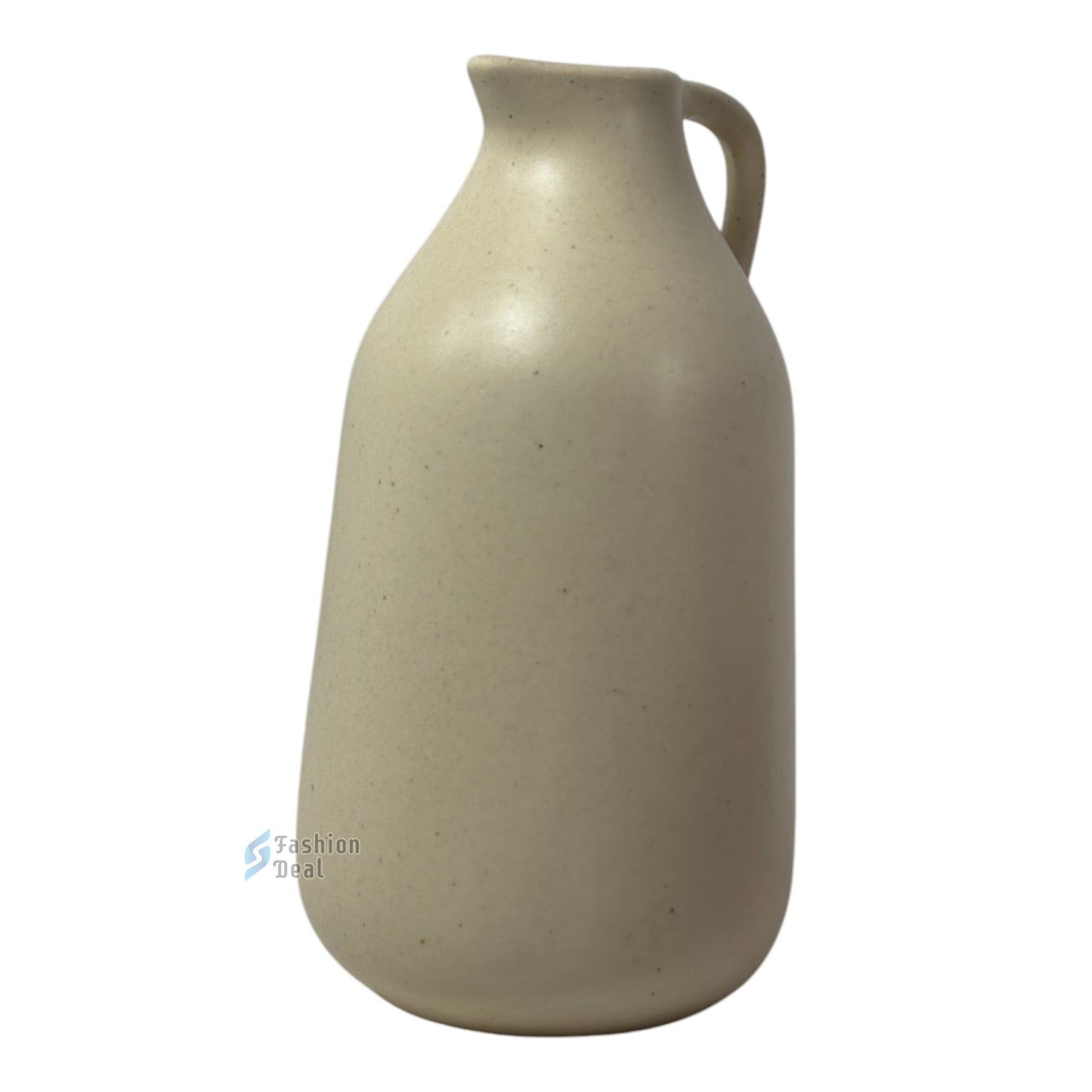 Elegant White Ceramic Jug/Mug Vase/Pot - Minimalist Home Décor Collection