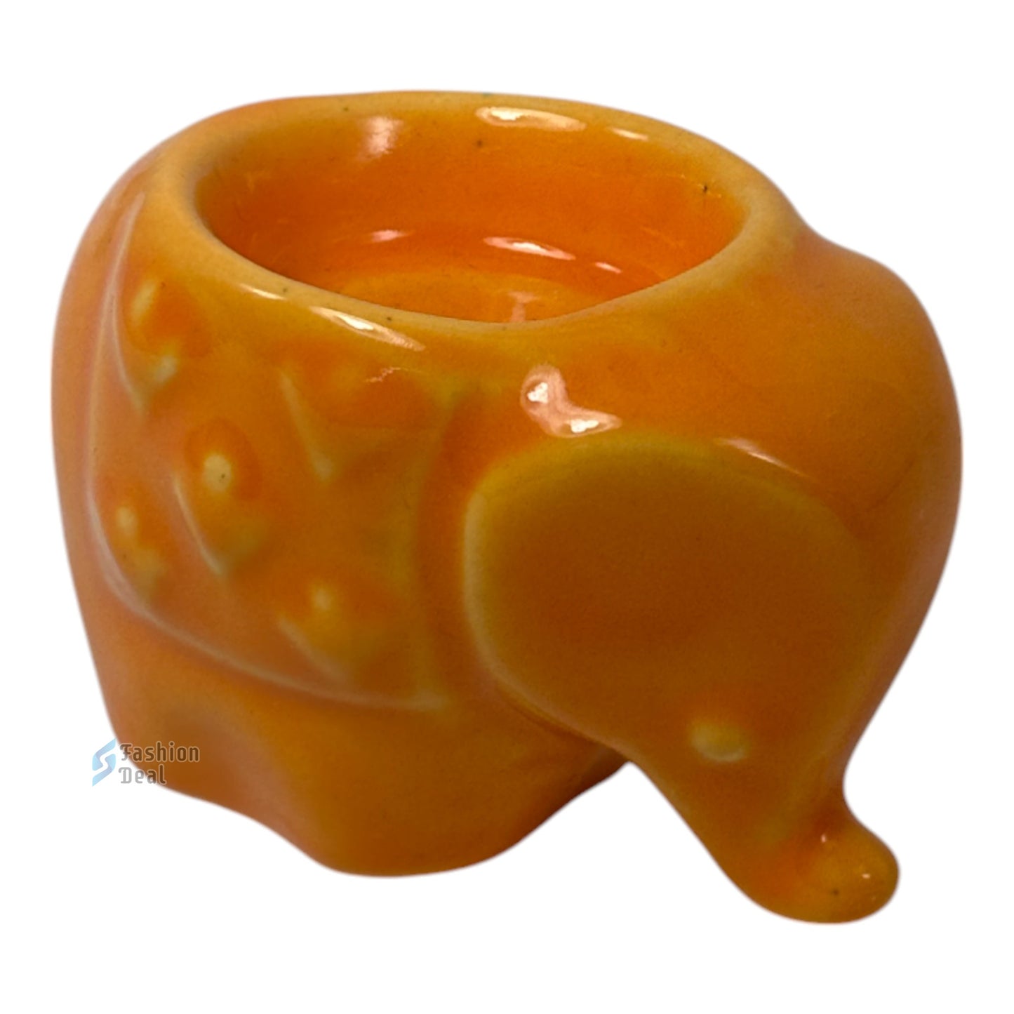 Ceramic Elephant-Shaped Tealight/T-light Candle Holder | Decorative Accent for Home and Gifting
