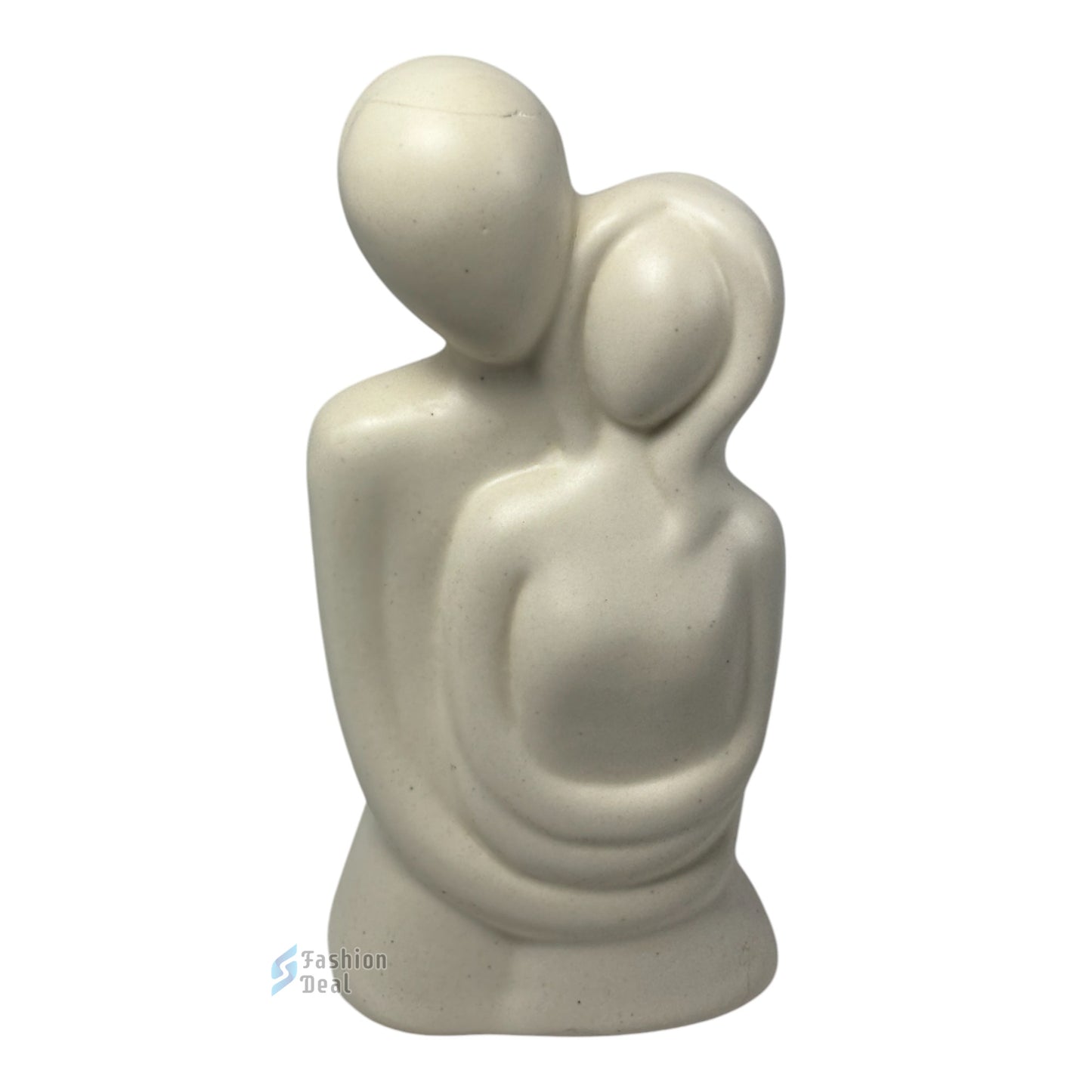 Minimalist Couple Embrace Ceramic Statue – Modern Abstract Home Decor