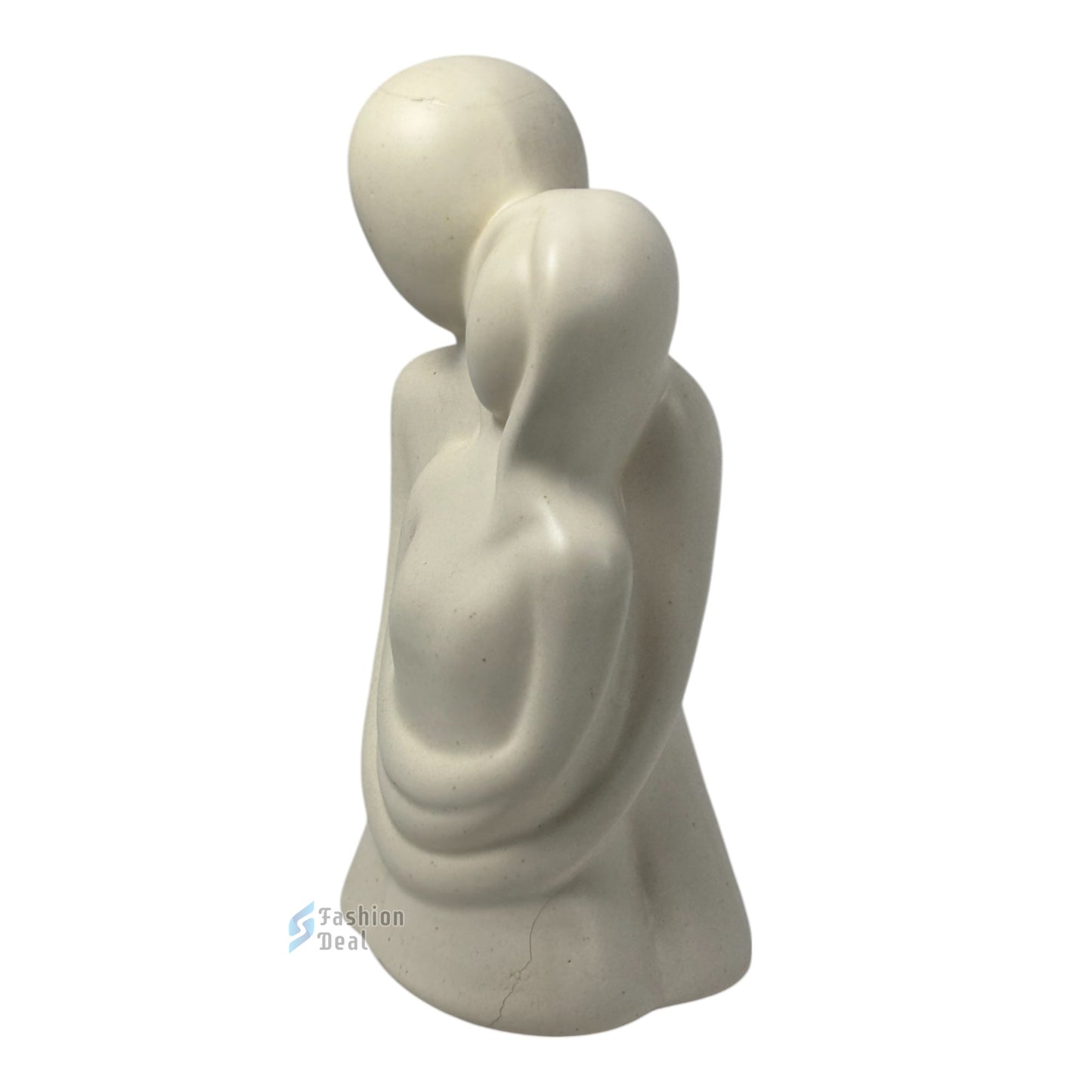 Minimalist Couple Embrace Ceramic Statue – Modern Abstract Home Decor