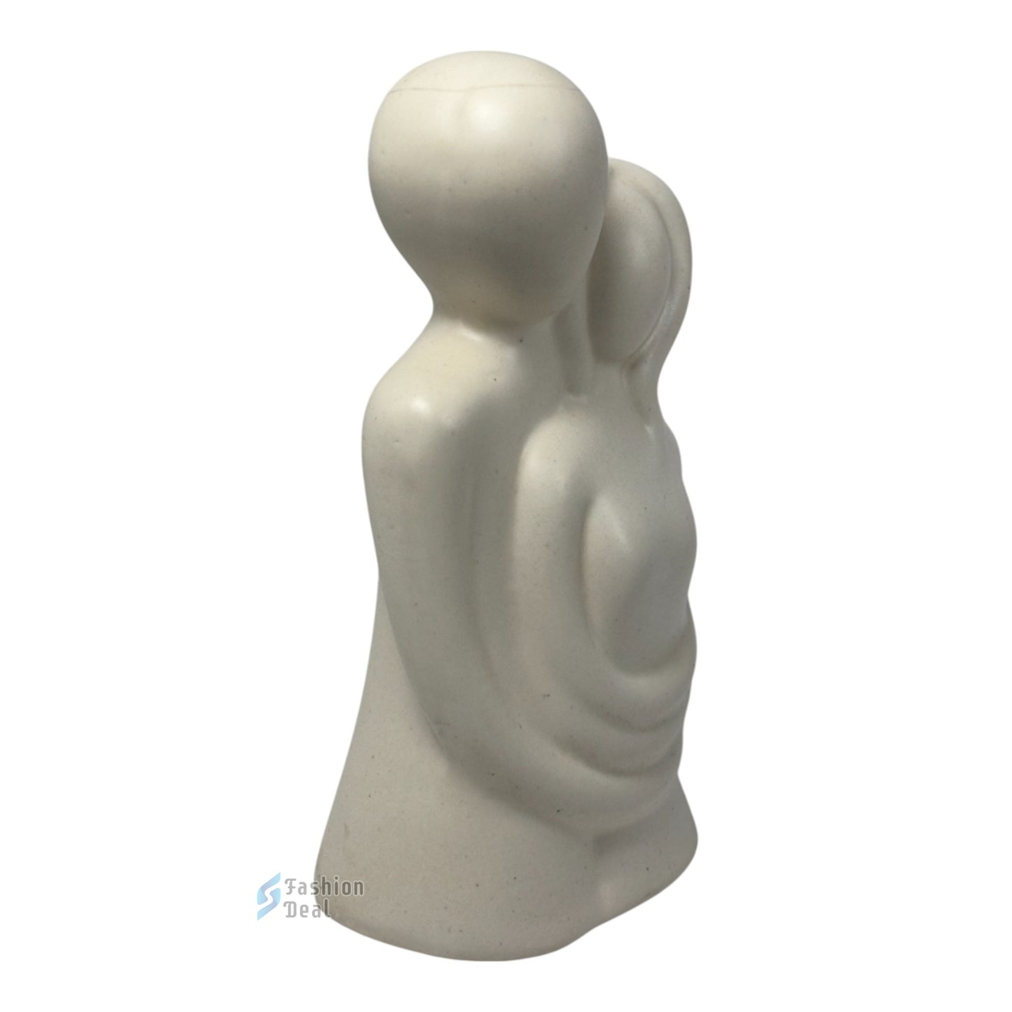 Minimalist Couple Embrace Ceramic Statue – Modern Abstract Home Decor