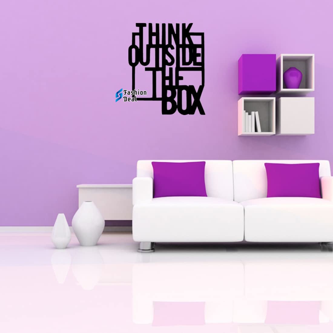 Unique Wooden MDF Laser Cut Thibk Out Side The Box-Motivational Themed Wall Art – Perfect for Home Décor and Gifts