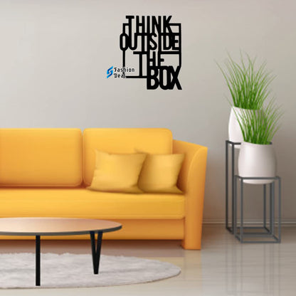 Unique Wooden MDF Laser Cut Thibk Out Side The Box-Motivational Themed Wall Art – Perfect for Home Décor and Gifts